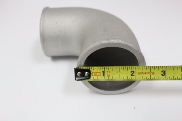 Cast Aluminum Elbow with Hose Ribs 225 - Image 2