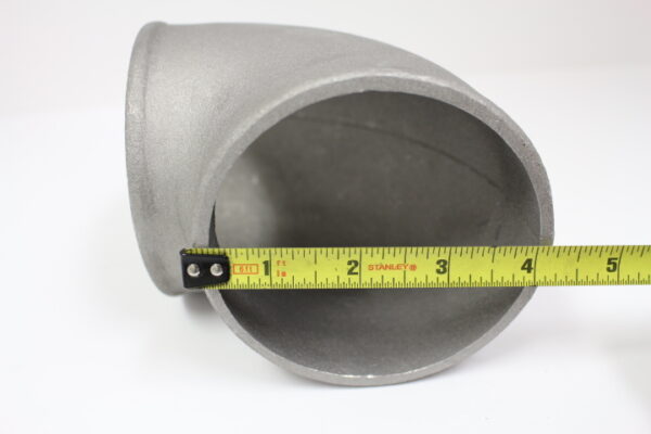 Cast Aluminum Elbow with Hose Ribs 400 - Image 2
