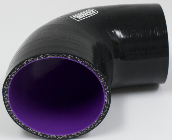 Silicone Elbow 90 2.75/3.00 Blk