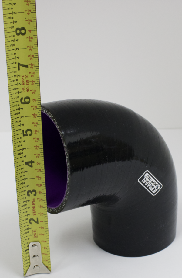 Silicone Elbow 90 2.75/3.00 Blk - Image 2