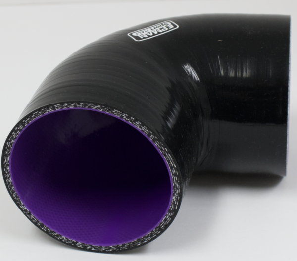 Silicone Elbow 90 3.00 Blk
