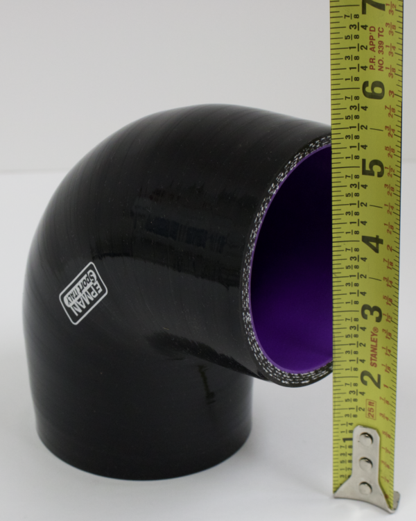 Silicone Elbow 90 3.00 Blk - Image 2